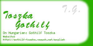 toszka gothilf business card